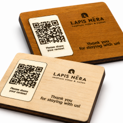 Επιτραπέζια Πλακέτα με Λογότυπο & QR Code | Μονής Όψης